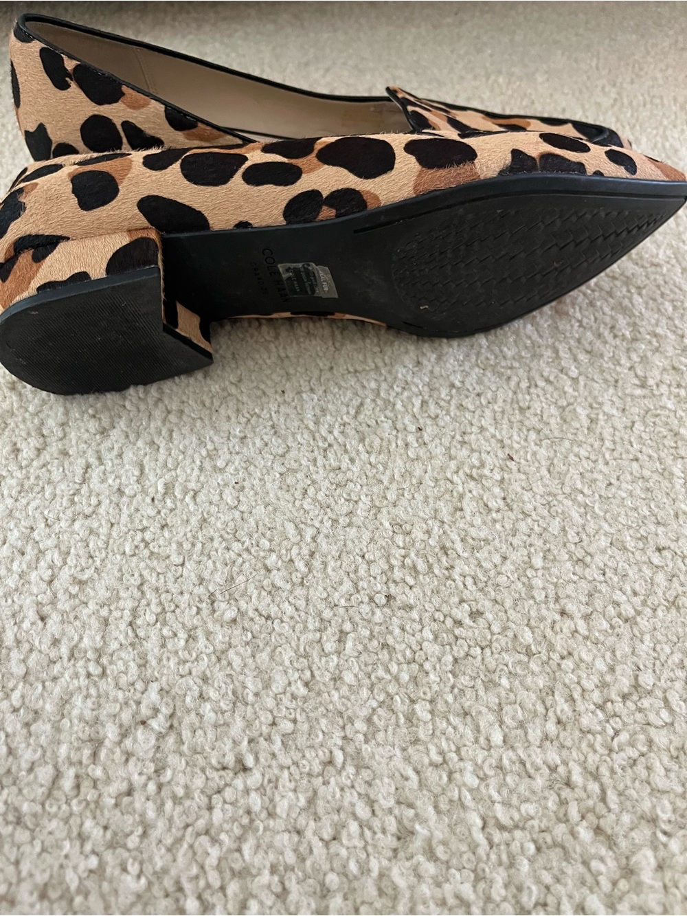 Cole Haan Leopard Print Pointed Toe Flats - Picture 3 of 6